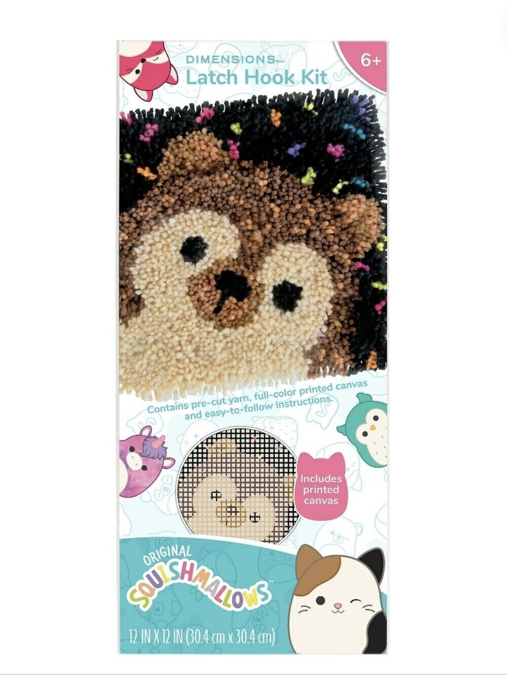 Dimensions Latch Hook Kit Squishmallows 12x12” Kit Handmade Craft NEW - Picture 1 of 5